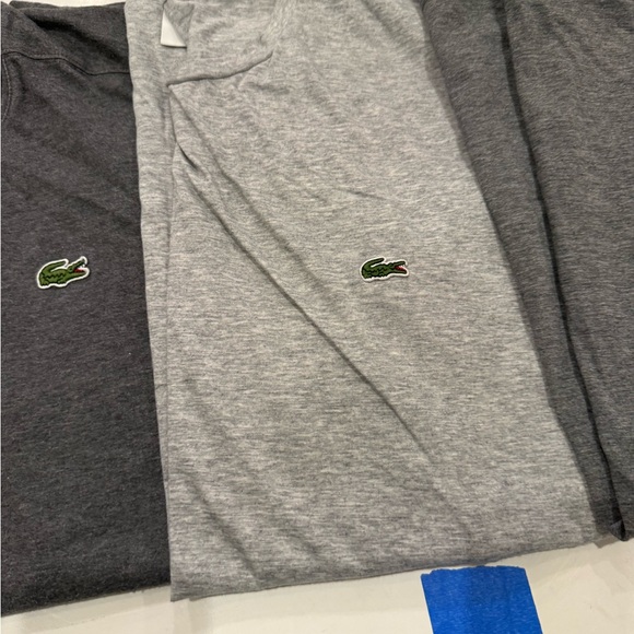 Lacoste Men's Trio Gray and Dark Gray T-Shirts - Picture 3 of 13